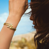 Diamond Thunder Golden Bracelet